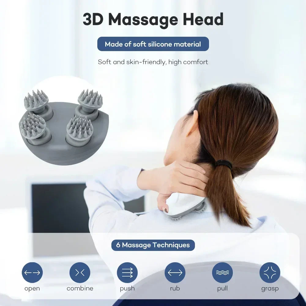 Electric Scalp & Body Massager – Red Light Therapy for Stress Relief & Muscle Relaxation