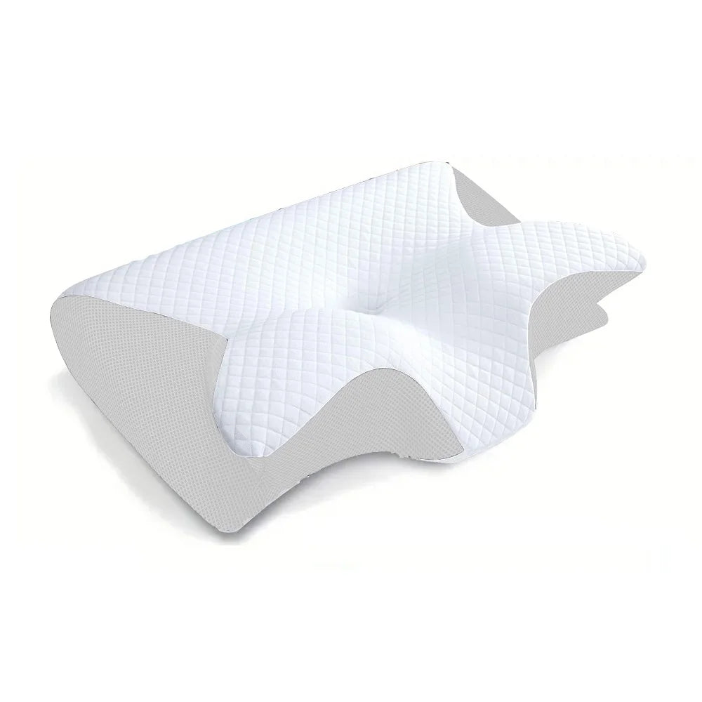 Butterfly Memory Foam Neck Pillow – Slow Rebound Orthopedic Support for Sleep & Cervical Relief