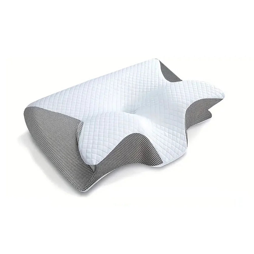 Butterfly Memory Foam Neck Pillow – Slow Rebound Orthopedic Support for Sleep & Cervical Relief