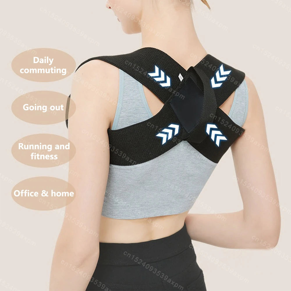 Back Posture Corrector – Adjustable Clavicle & Spine Support Belt for Upper Back, Shoulder, and Lumbar Alignment (Unisex)