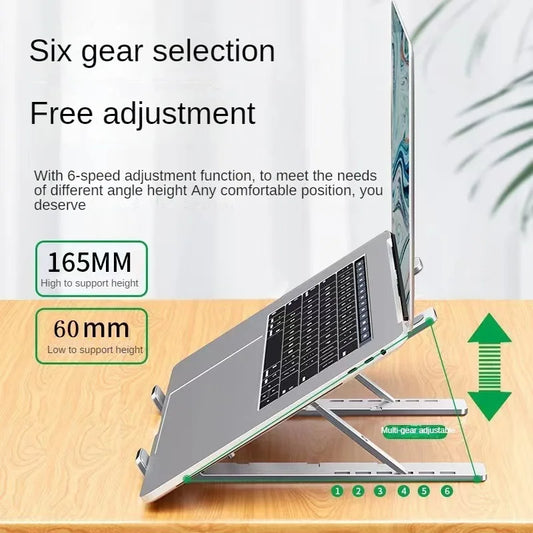 Adjustable Aluminum Laptop Stand – Foldable, Portable & Non-Slip for Ergonomic Workspace