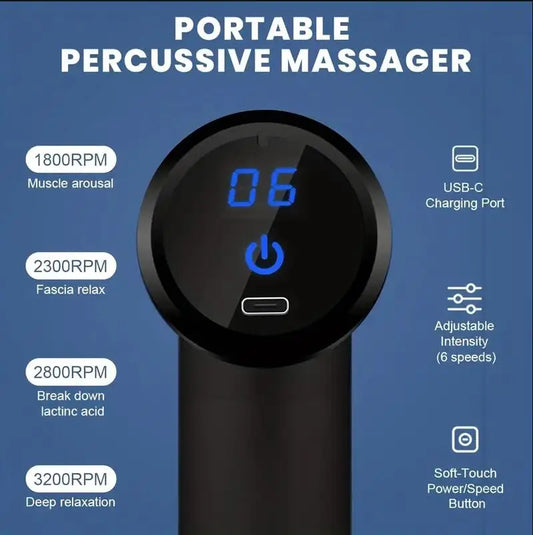 Mini Muscle Massage Gun – Portable Deep Tissue Percussion Massager for Back, Neck & Legs